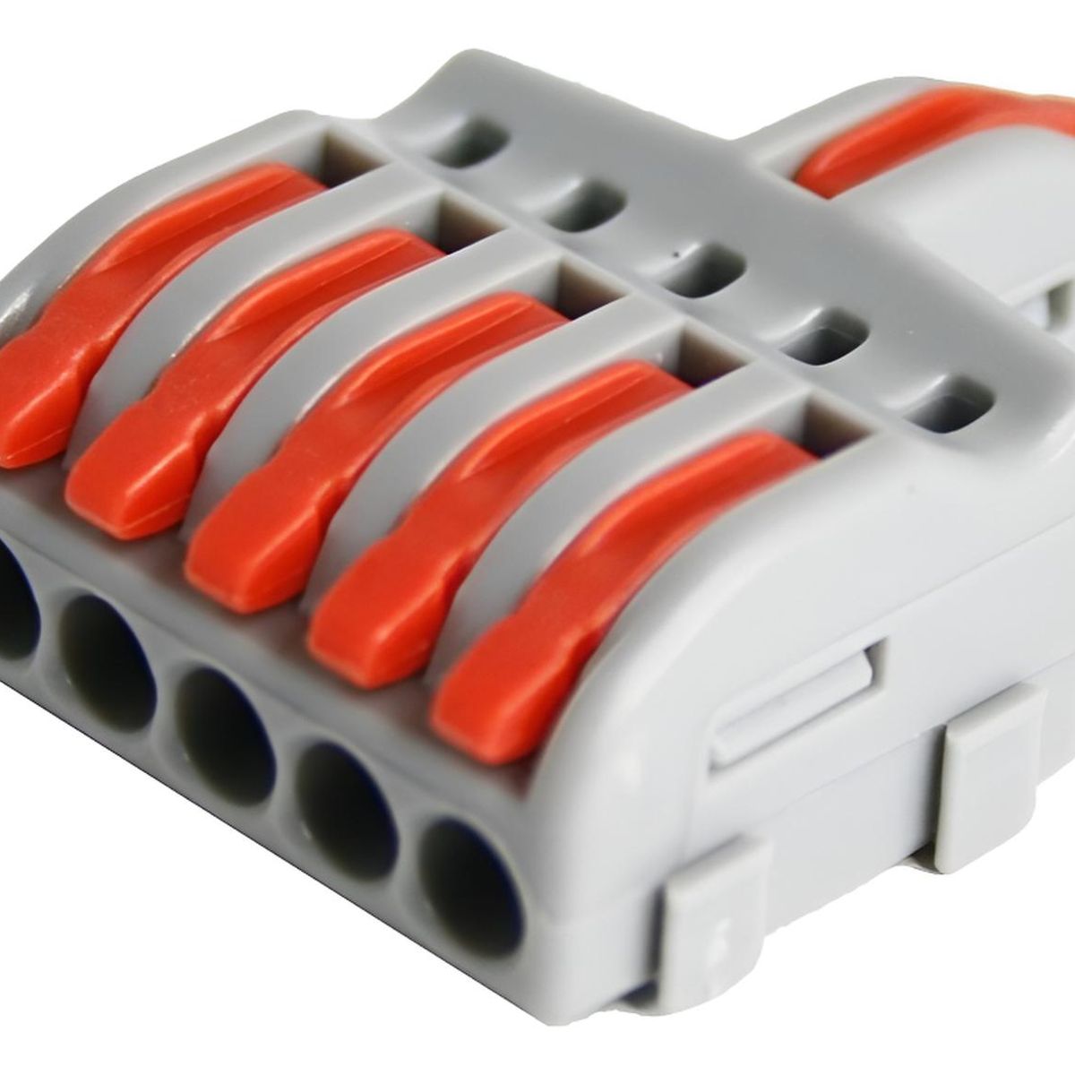 GENERICO - Conector Cableado Rápido Tipo Wago Entrada Salida Múltiples - Gris - Talla Única