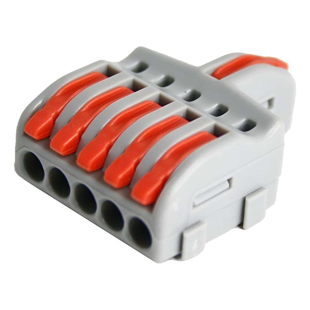 GENERICO - Conector Cableado Rápido Tipo Wago Entrada Salida Múltiples - Gris - Talla Única