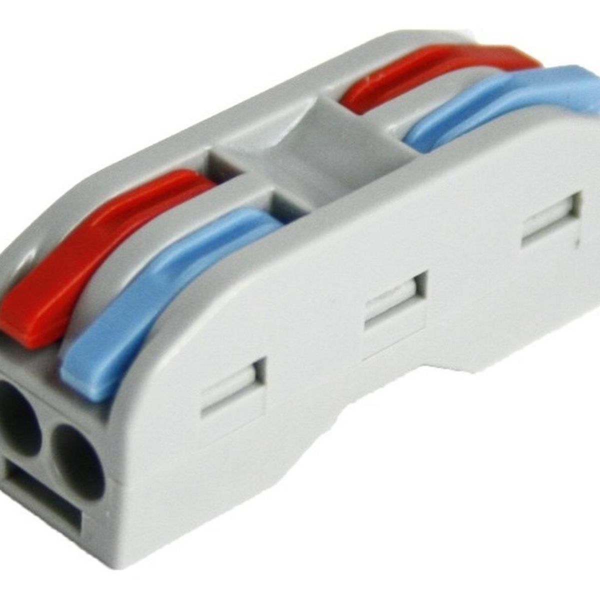 GENERICO - Conector Cableado Rápido Tipo Wago Entrada Salida Múltiples - Gris - Talla Única