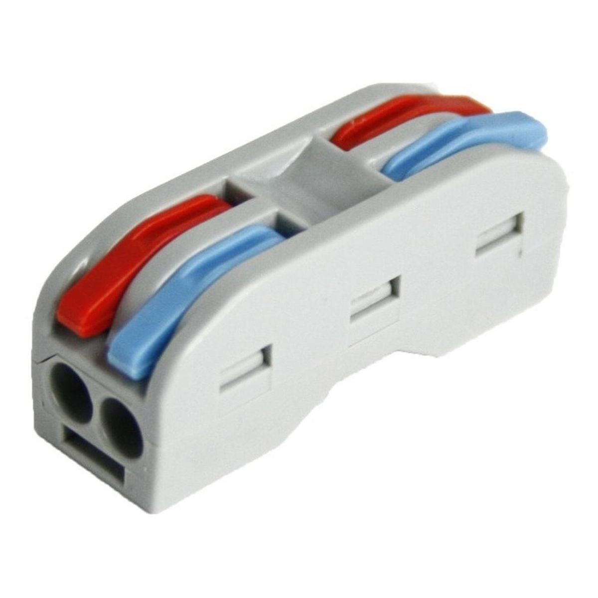 GENERICO - Conector Cableado Rápido Tipo Wago Entrada Salida Múltiples - Gris - Talla Única