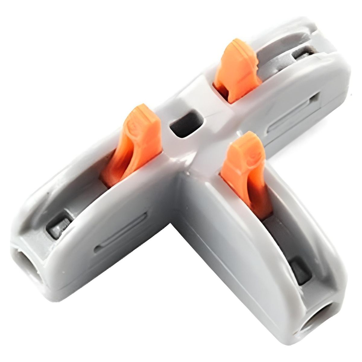 GENERICO - Conector Cableado Rápido Tipo Wago Entrada Salida Múltiples - Gris - Talla Única