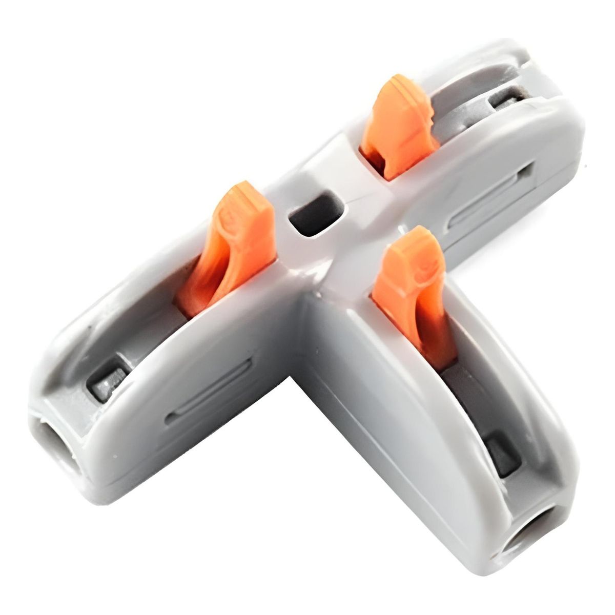 GENERICO - Conector Cableado Rápido Tipo Wago Entrada Salida Múltiples - Gris - Talla Única