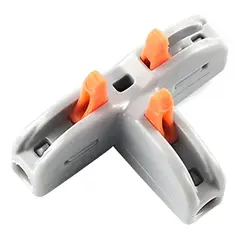 GENERICO - Conector Cableado Rápido Tipo Wago Entrada Salida Múltiples - Gris - Talla Única