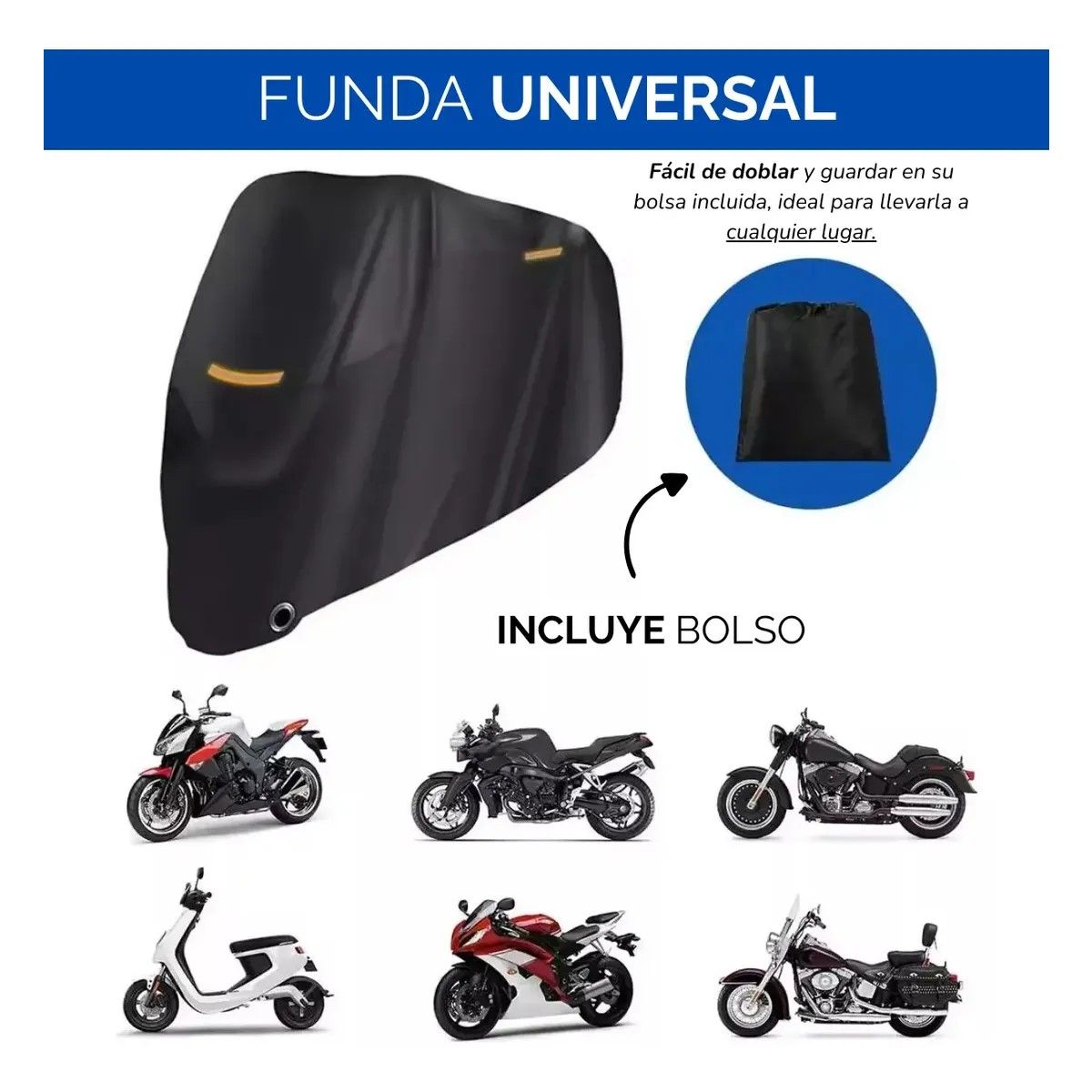 GENERICO - Funda Bicicleta Cubre Moto Carpa Cobertor Impermeable 245cm BELUG