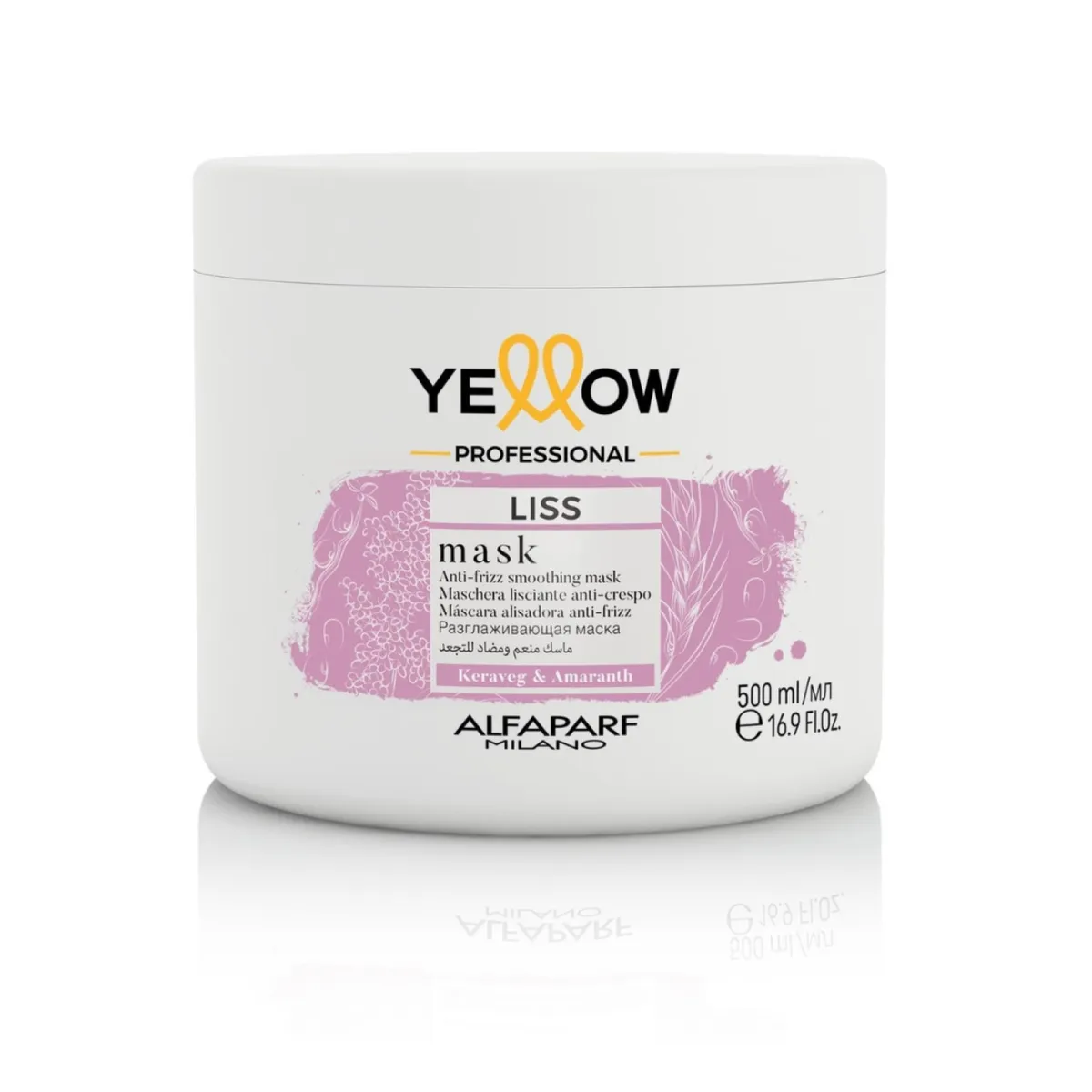 ALFAPARF MILANO - MASCARILLA ALISADORA CABELLO REBELDE YELLOW LISS ALFAPARF 500 ML