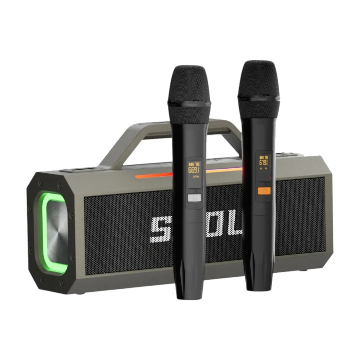 CASTLETEC - Parlante Altavoz Bluetooth 5.0 Karaoke 2Mic 150W 18000mAh IPX5 TWS SODLK S520