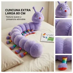 ARMONIA - Cuncuna Peluche Lila 80 cm Suave y Acolchada
