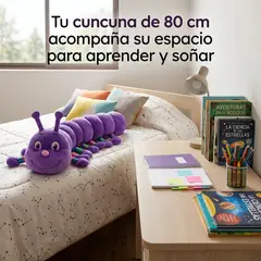 ARMONIA - Peluche Cuncuna Morado 80 cm Tipo Almohada