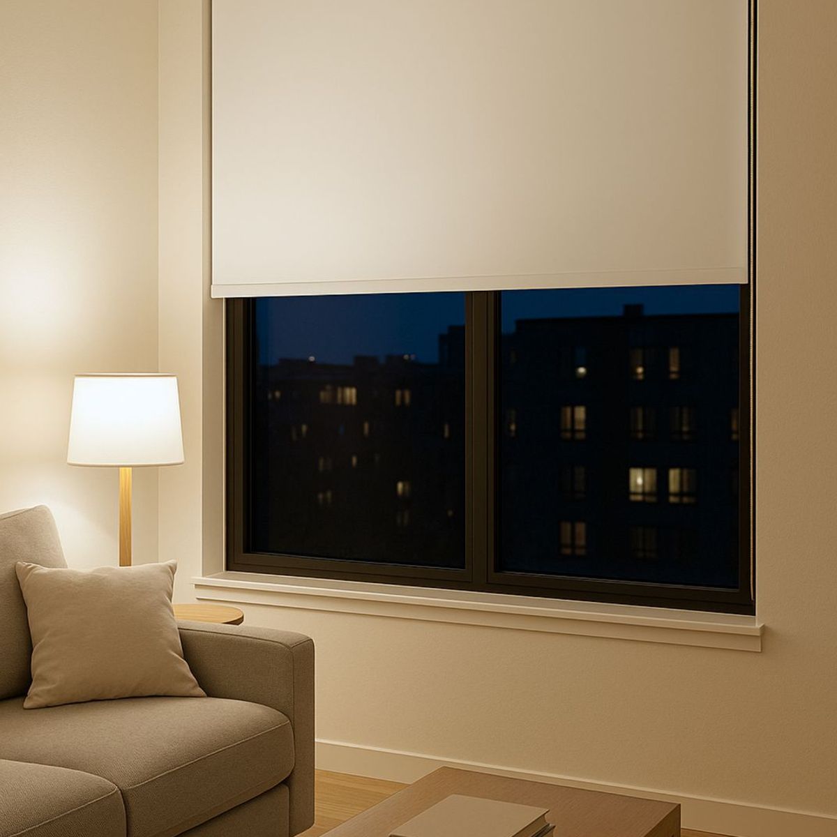 CLEMS - Cortina Roller Blackout Blanca 165x160
