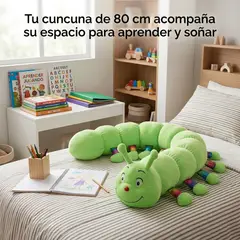ARMONIA - Peluche Cuncuna Verde 80 cm Tipo Almohada