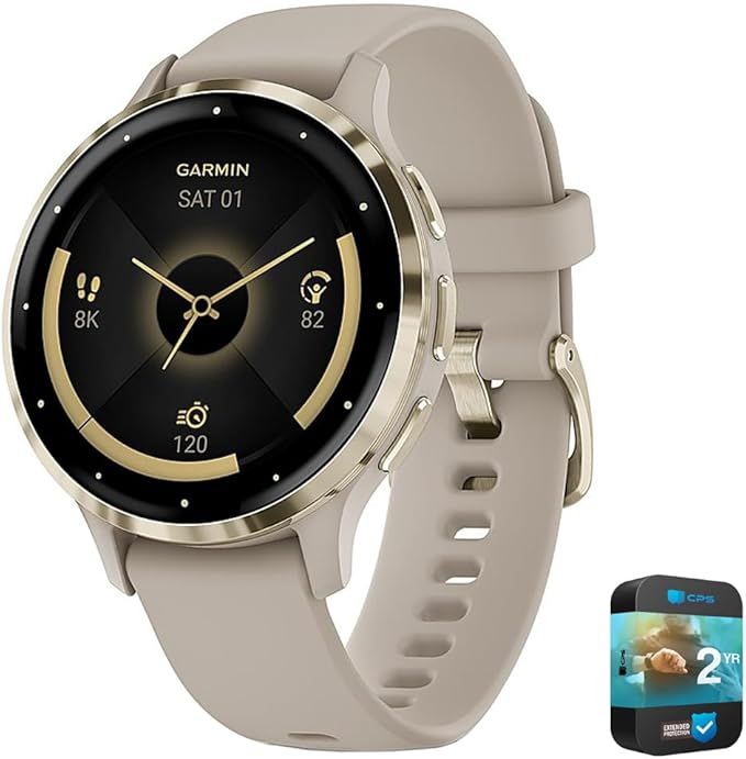 Venu 3S Smartwatch Fitness con GPS, Bisel Dorado con Caja Rosa 41 mm - Reacondicionado