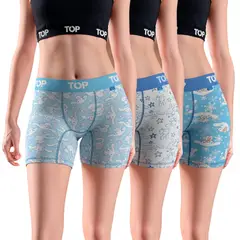 TOP - Bóxer Medio MUJER Algodón Pack 3 Cinnamoroll C11
