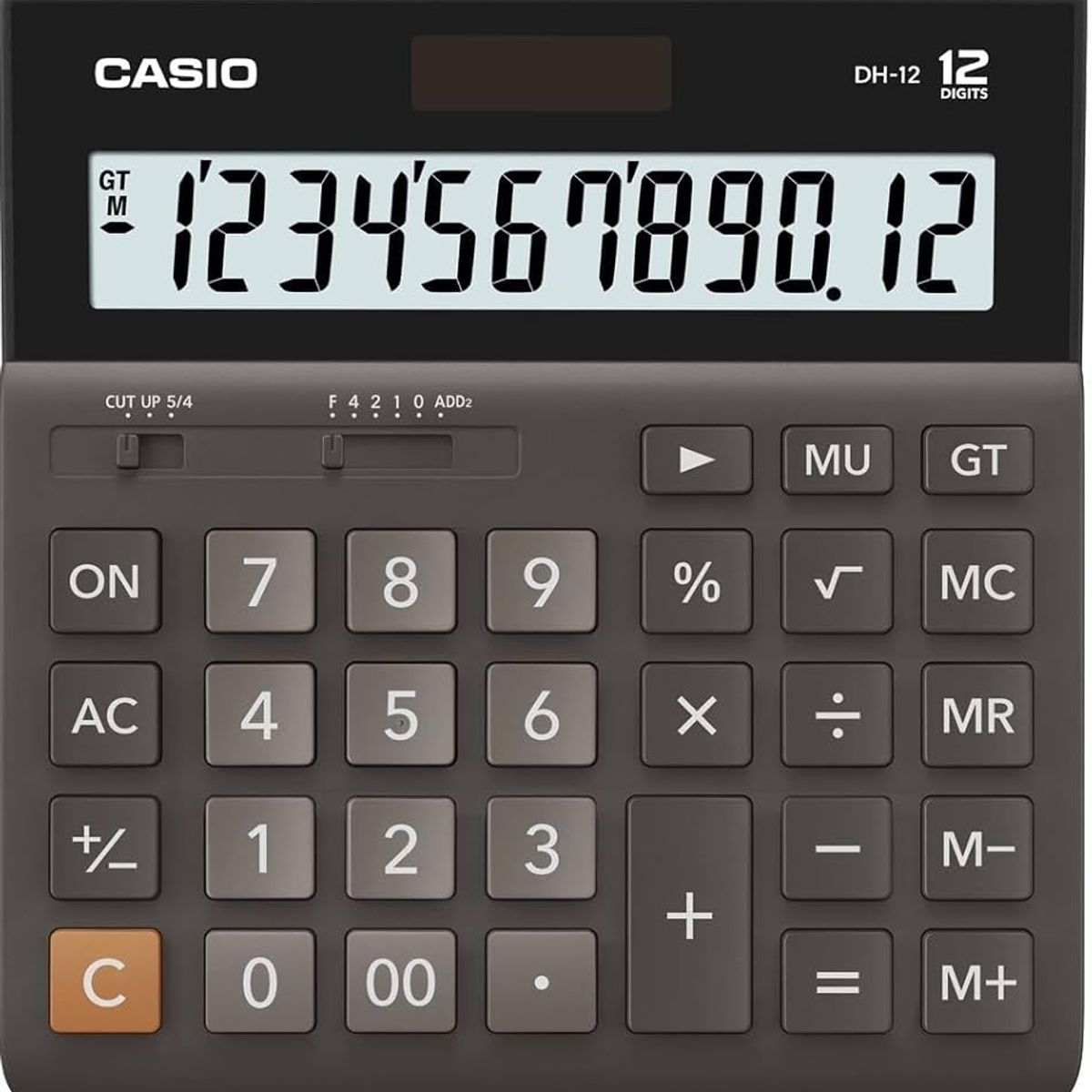 CASIO - CALCULADORA CASIO DH12-BK 12 DIGITOS  FORMATO ANCHO