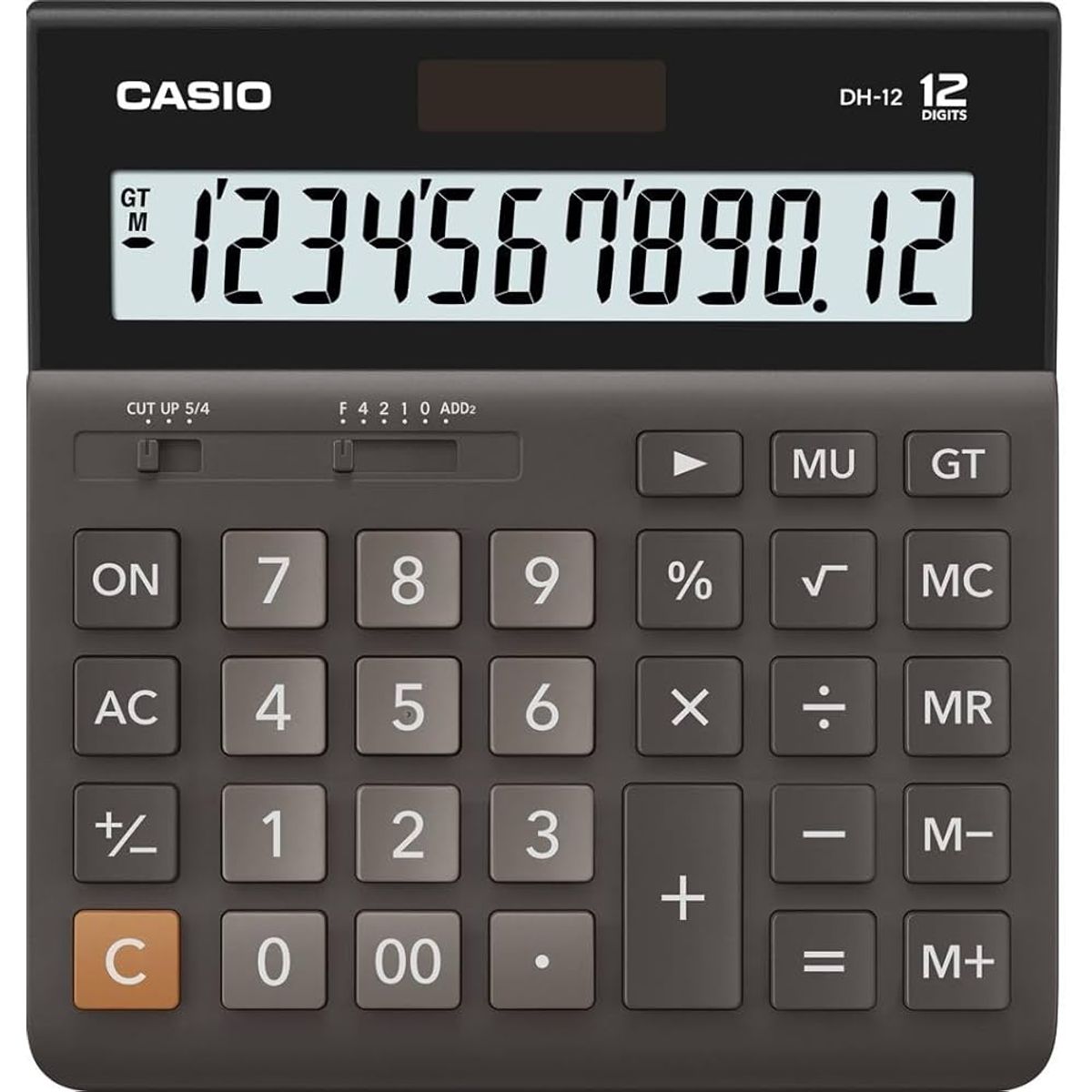 CASIO - CALCULADORA CASIO DH12-BK 12 DIGITOS  FORMATO ANCHO
