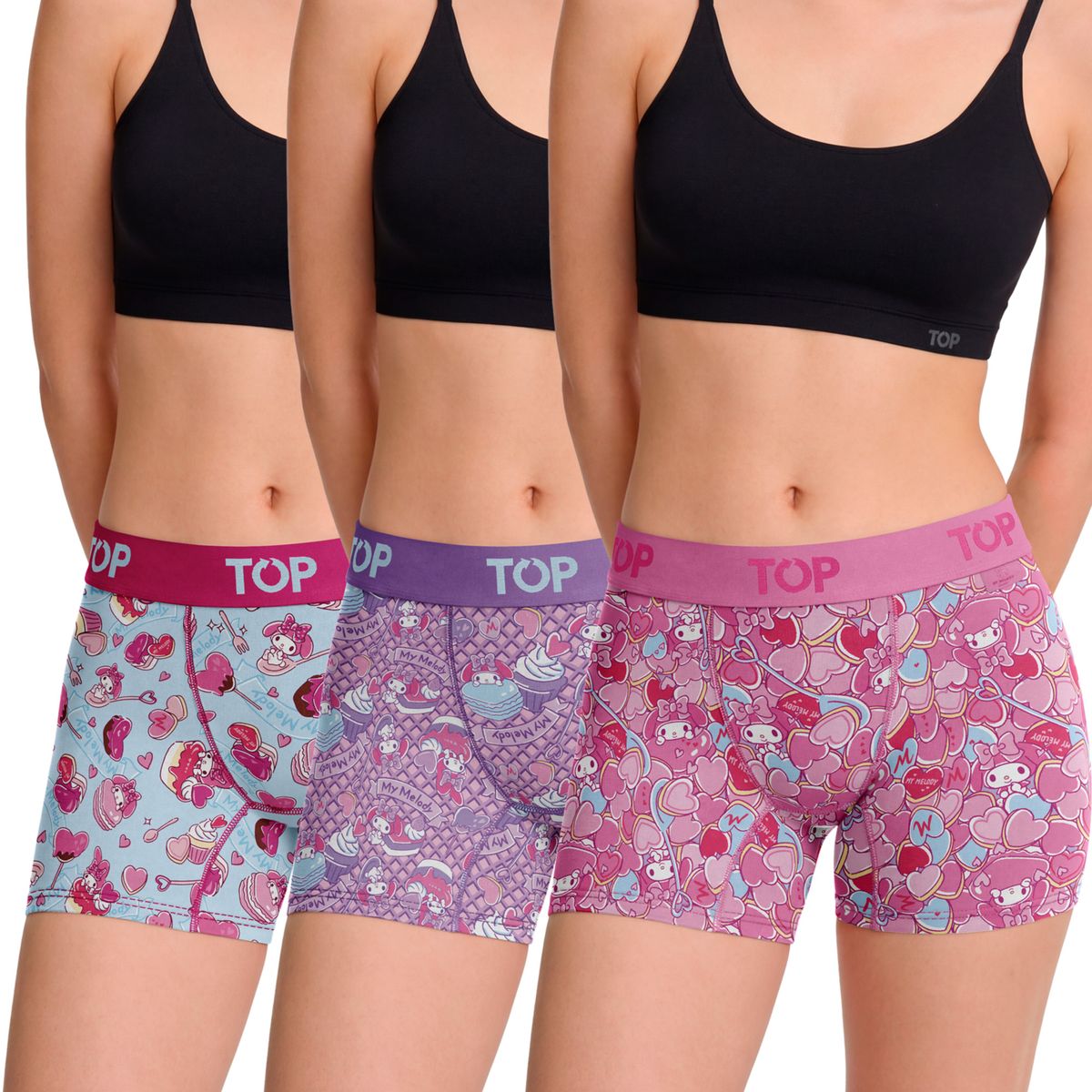 TOP - Bóxer Medio MUJER Algodón Pack 3 My Melody C13 Top