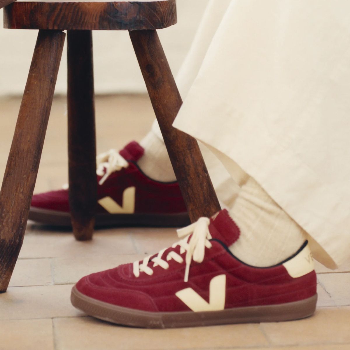 VEJA - Zapatillas Mujer Veja Panenka Suede Burdeo/Beige