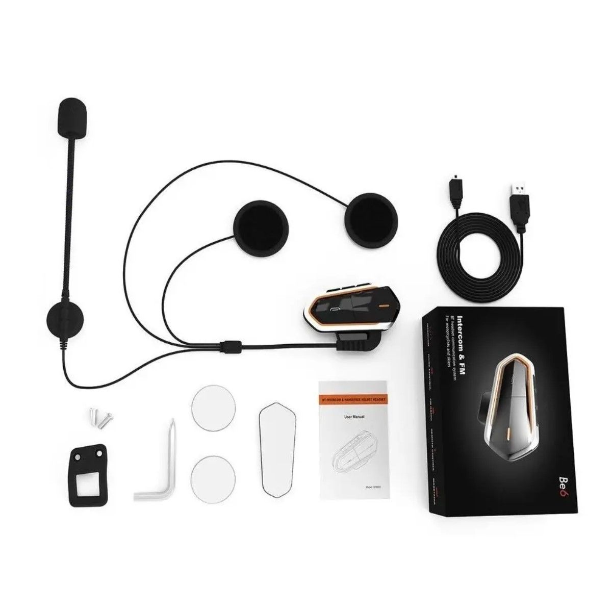 GENERICO - Intercomunicador Bluetooth Y Manos Libres De Casco Qtbe6 BELUG