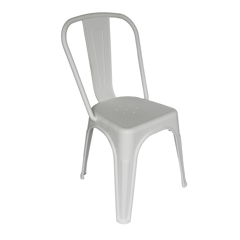 Silla Plastico Apilable Deco Aska Blanca