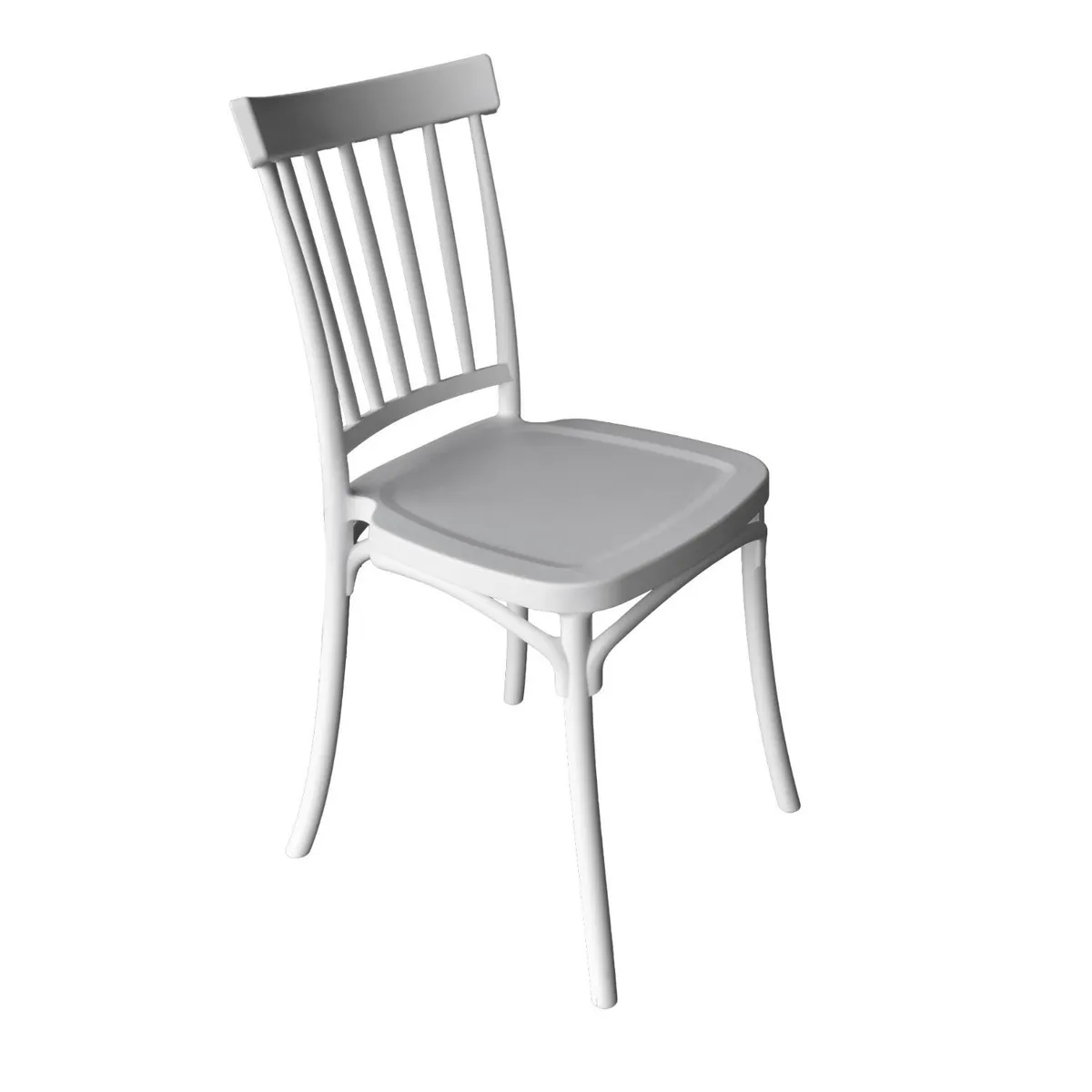 ESCANDINAVIA - Silla Plástico Apilable Deco Viken Blanca Escandinavia