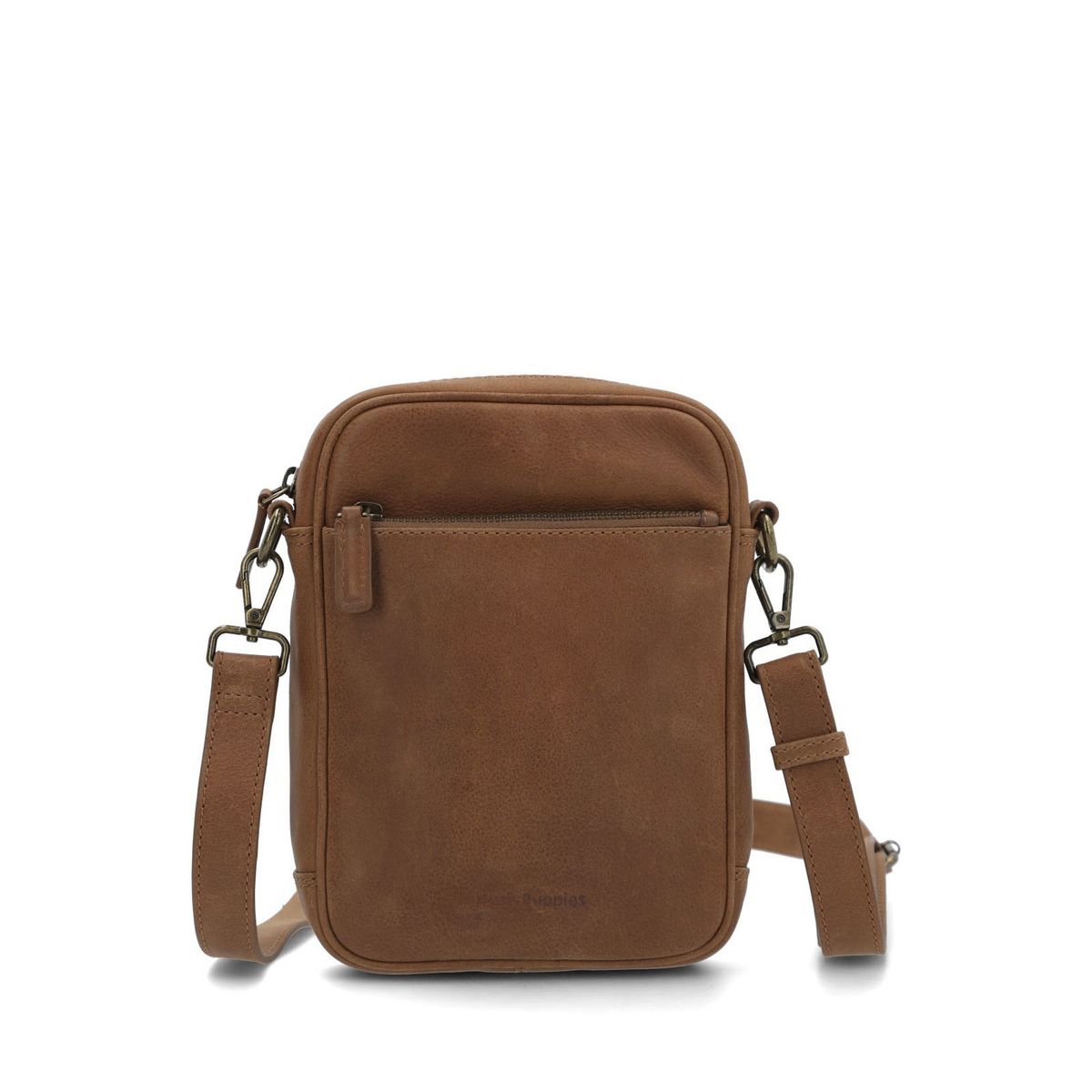 HUSH PUPPIES - Maletin Cuero Unisex Th Garrett Cross Café HUSH PUPPIES