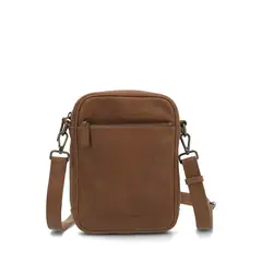 HUSH PUPPIES - Maletin Cuero Unisex Th Garrett Cross Café