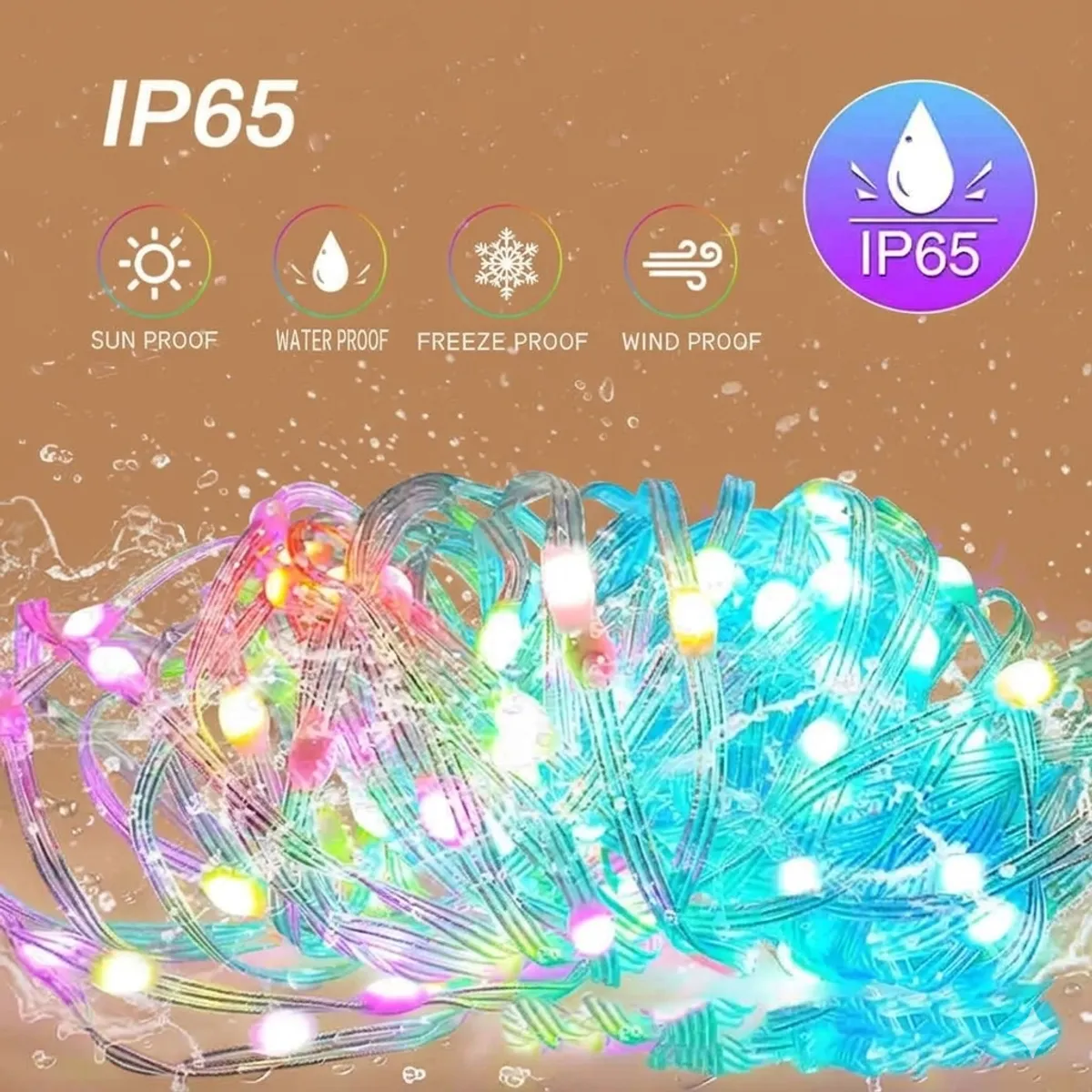 GENERICO - Tira de luces LED RGB inteligente 10 Mt. con Bluetooth