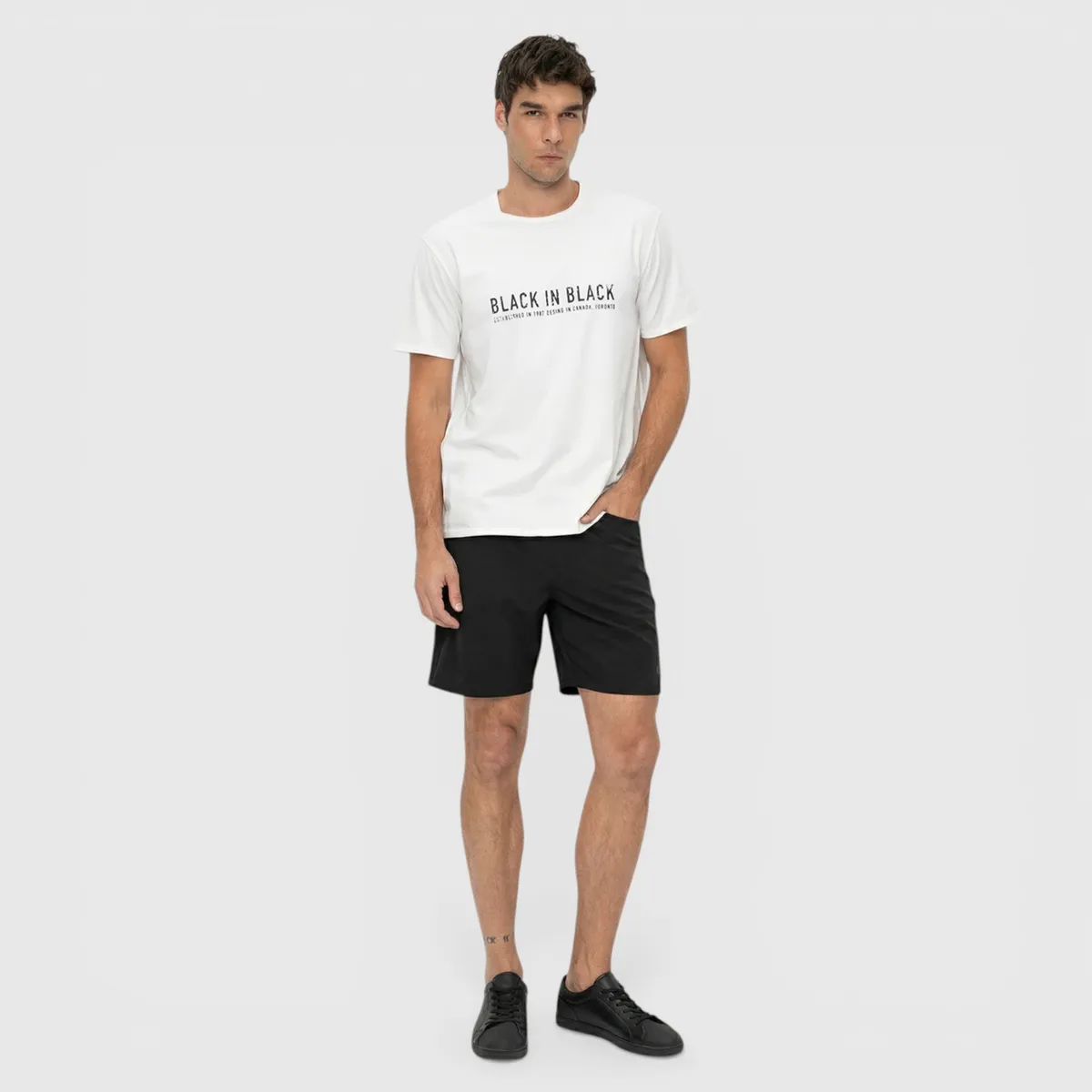 BLACK - Polera Performance White Black Bubba