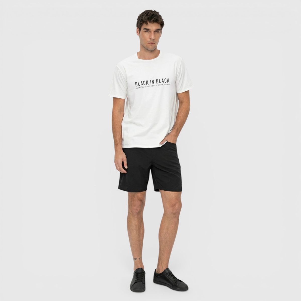 BLACK - Polera Performance White Black Bubba