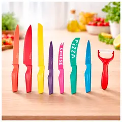 IRM - Set de Cuchillos de cocina Multiuso & Pelador 8pcs Colores