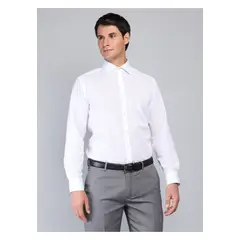 VAN HEUSEN - Camisa Formal Texturada Slim Fit Blanco