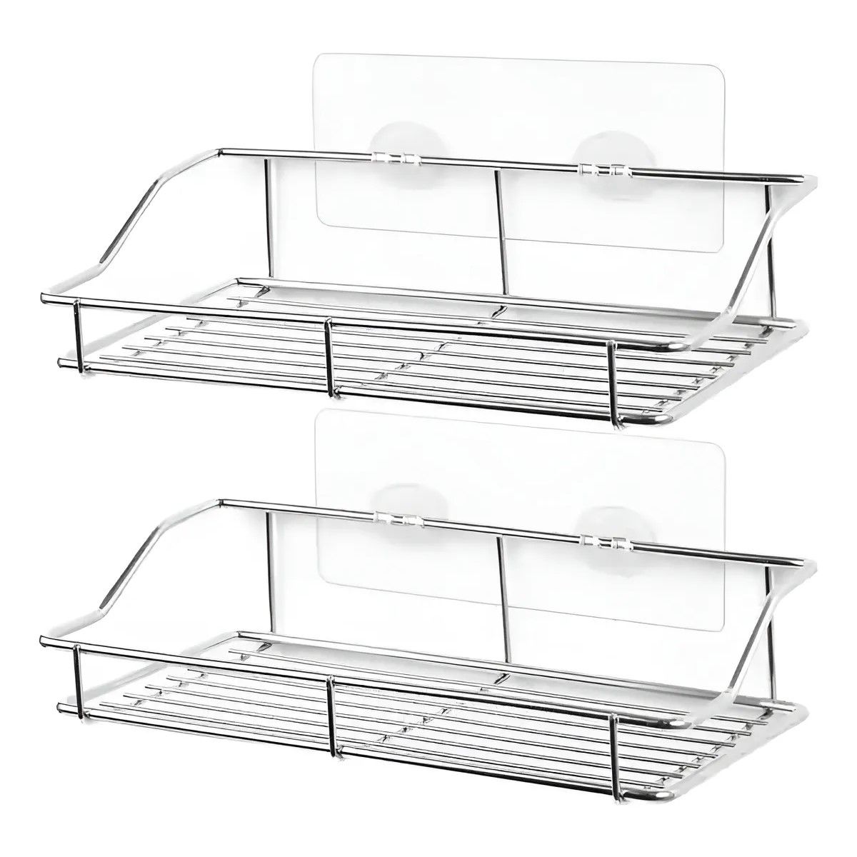 GENERICO - Pack 2 Organizadores Ducha Baño Repisa Accesorios Jabonera Shampoo Myg - Potente Adhesivo BELUG