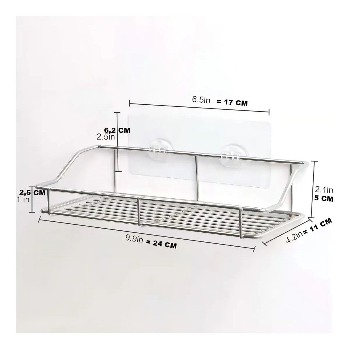 GENERICO - Pack 2 Organizadores Ducha Baño Repisa Accesorios Jabonera Shampoo Myg - Potente Adhesivo BELUG