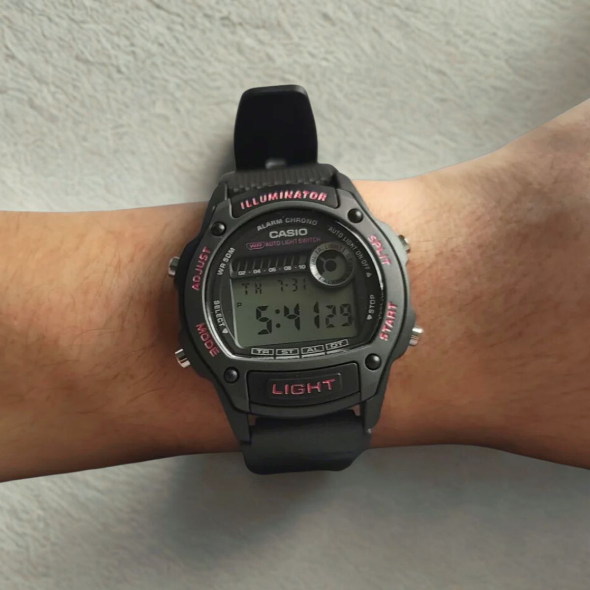 CASIO - RELOJ CASIO W-220H-1A2VDF ILLUMINATOR NEGRO ROJO HOMBRE