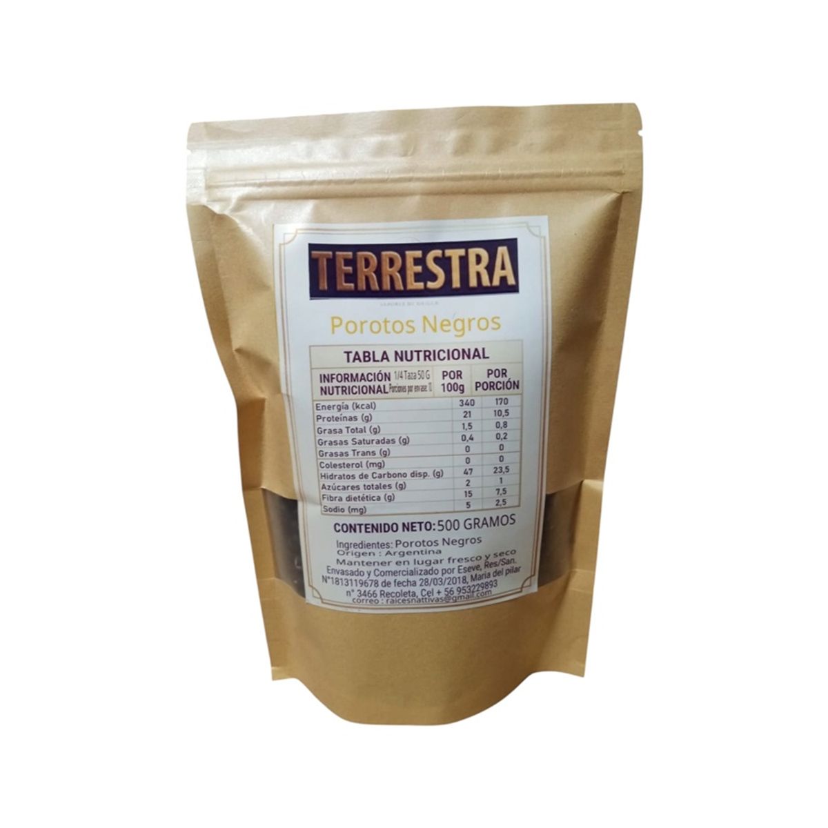 GENERICO - Porotos Negros 500 gramos