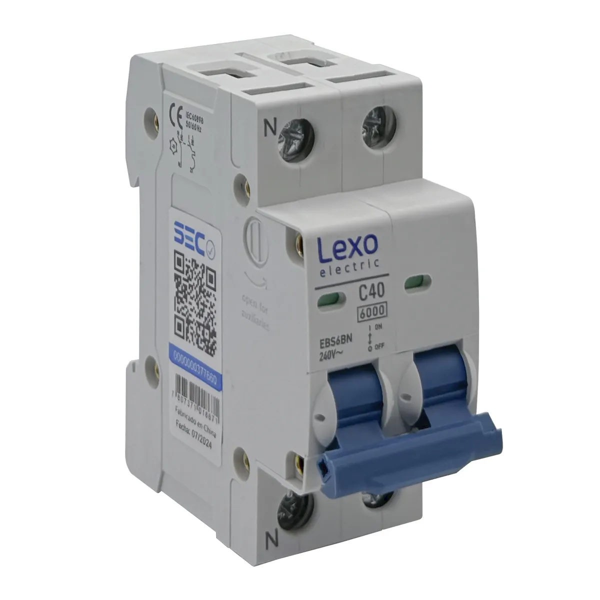 LEXO - Interruptor Automático Bipolar 2p 40a 2x40a 6ka Curva C - Lexo