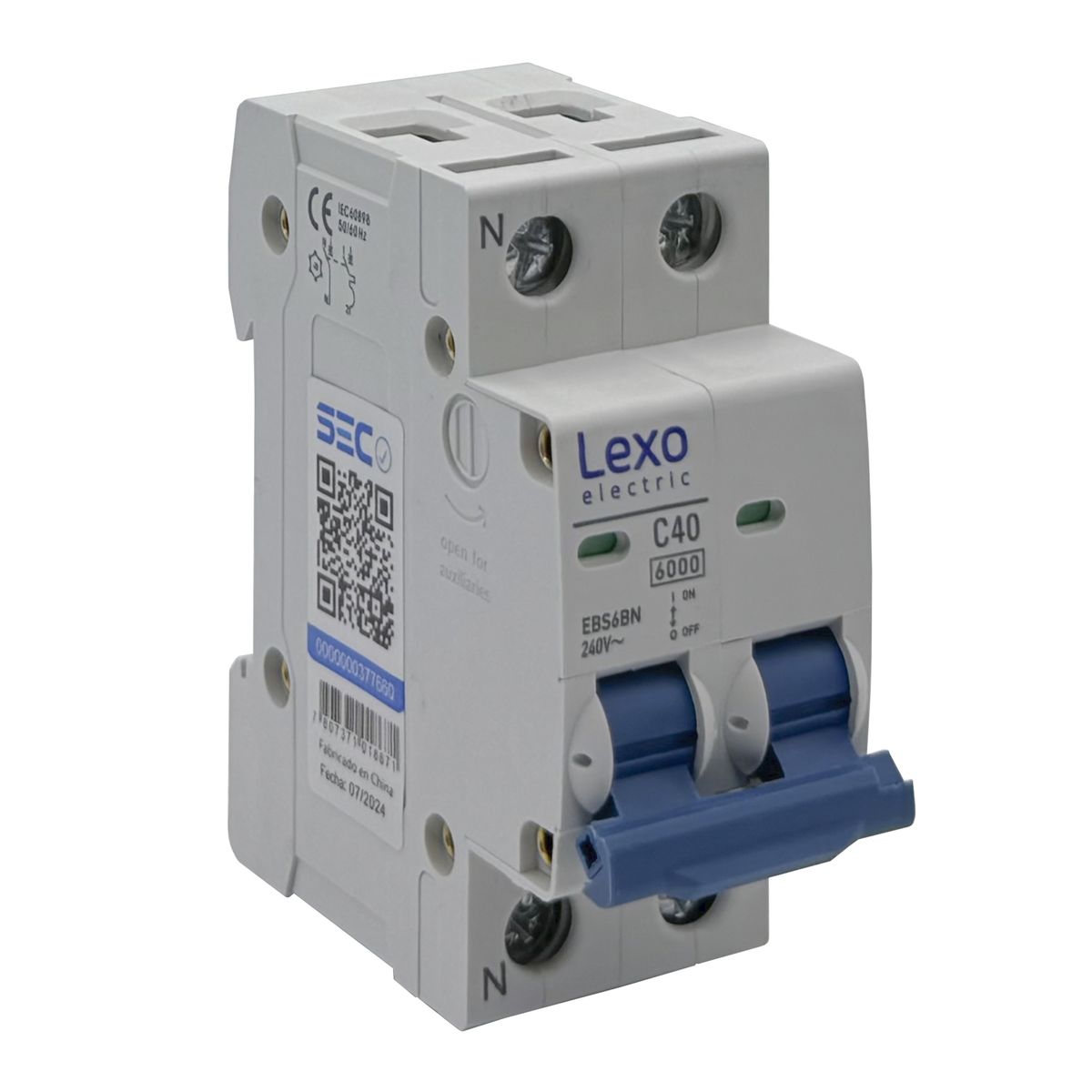 LEXO - Interruptor Automático Bipolar 2p 40a 2x40a 6ka Curva C - Lexo