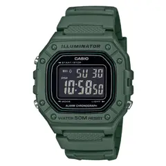 CASIO - RELOJ W-218H-3BVDF ILLUMINATOR DIGITAL VERDE HOMBRE