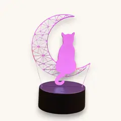 GENERICO - Lámpara De Mesa 3d Luna Sailor Moon 7 Colores Led