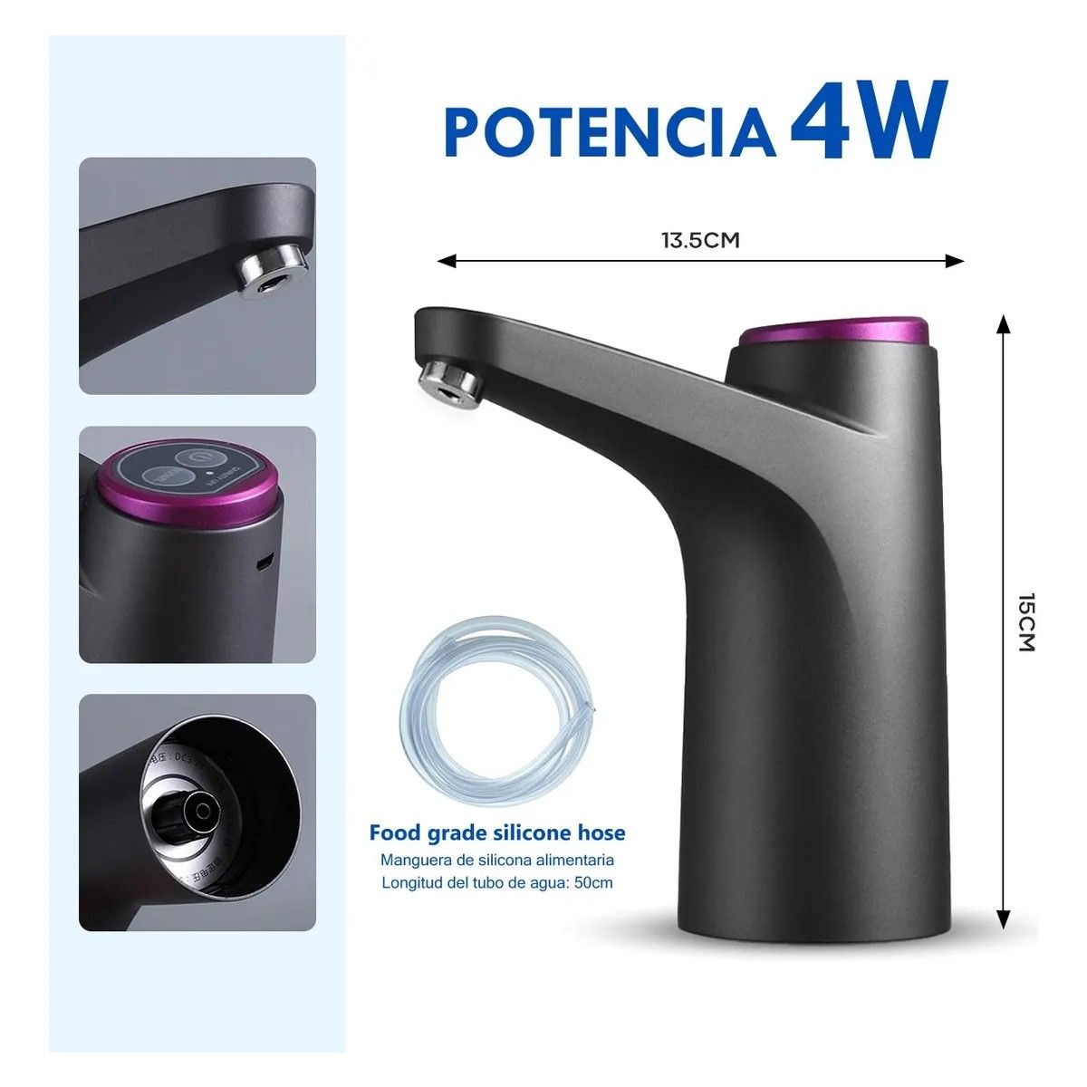 GENERICO - Dispensador De Agua Eléctrico Portátil Bomba Usb Botellon BELUG
