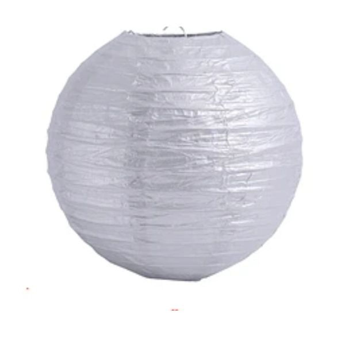 GENERICO - Lampara de papel plateada 20cm