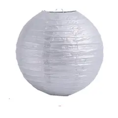 GENERICO - Lampara de papel plateada 20cm
