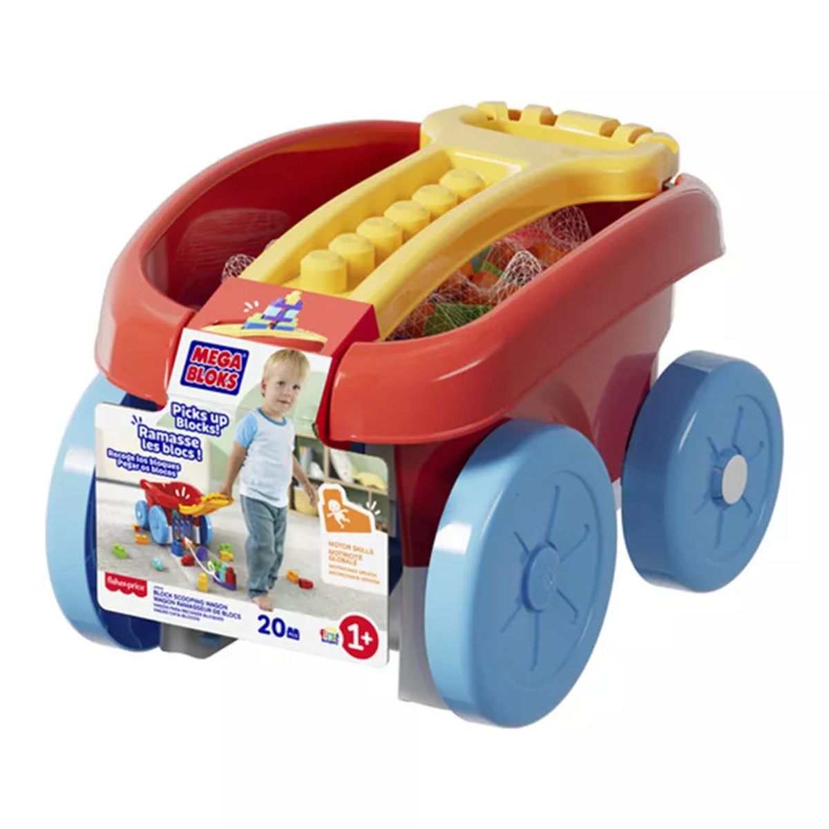 ADCLEAN - Carrito Recoge Bloques Rojo