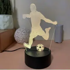 GENERICO - Lámpara De Mesa 3d Futbol Decoracion Luz Led Gamer 20cm