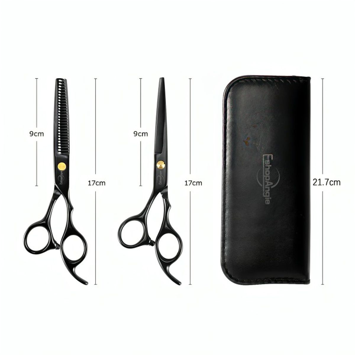 GENERICO - Set Tijeras Peluquería Barbería Corta Pelo Entresacador 14pc