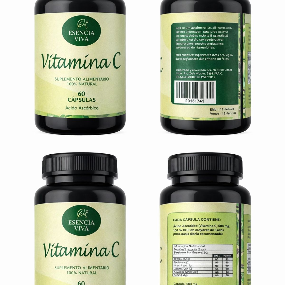 GENERICO - Vitamina C 500mg 60 Cápsulas