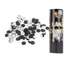 GENERICO - Tubo de confeti negro 4x12cm