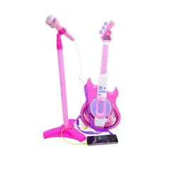 GENERICO - Guitarra De Juguete Electronica Microfono Conexion Mp3