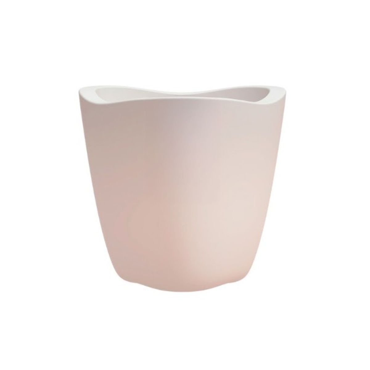 FLORIDIS - MACETERO BLANCO MODELO TRYAS JARDIN 18CM ALTO.
