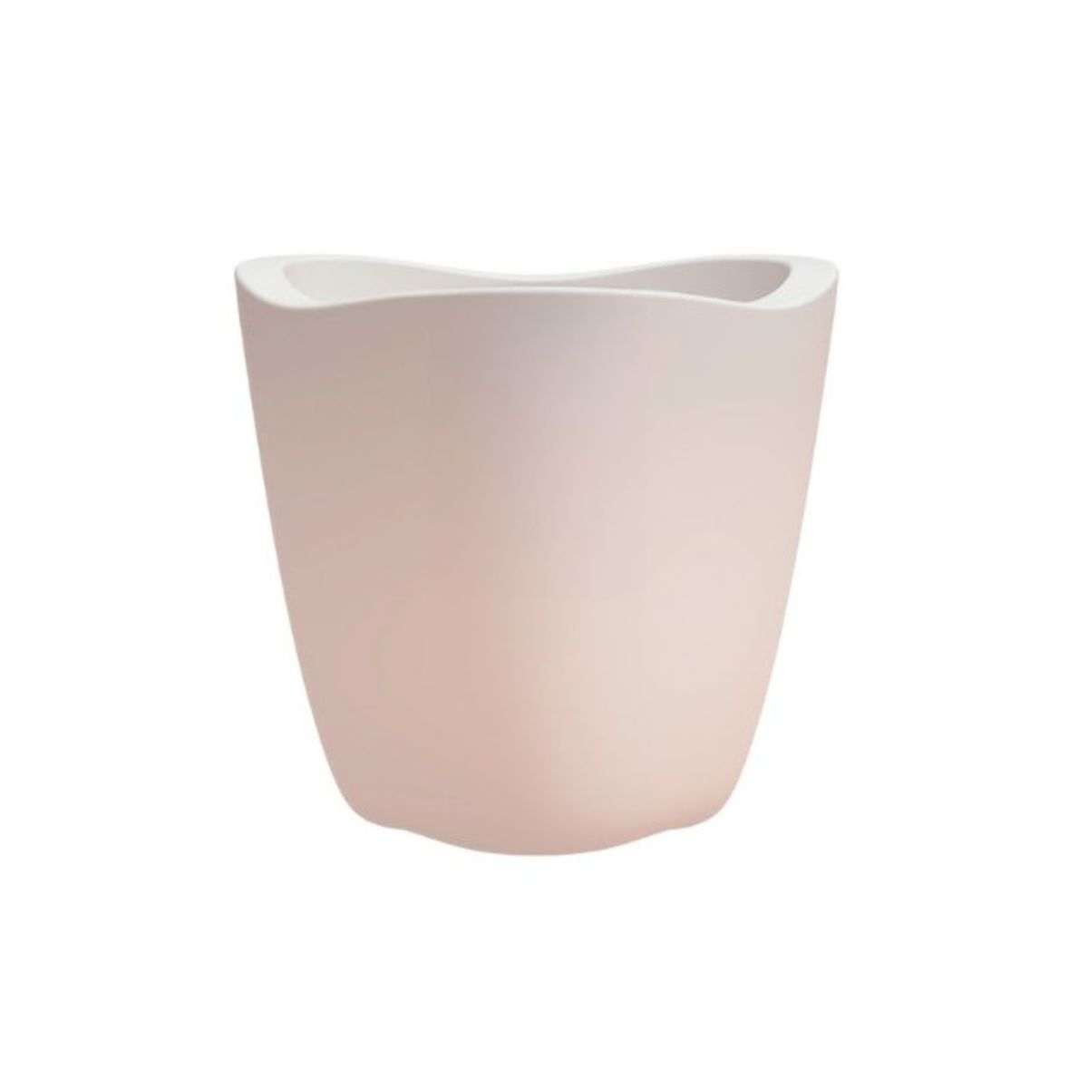 FLORIDIS - MACETERO BLANCO MODELO TRYAS JARDIN 18CM ALTO.