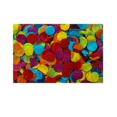 GENERICO - Papel anti fuego circulo colores 15mm 40g